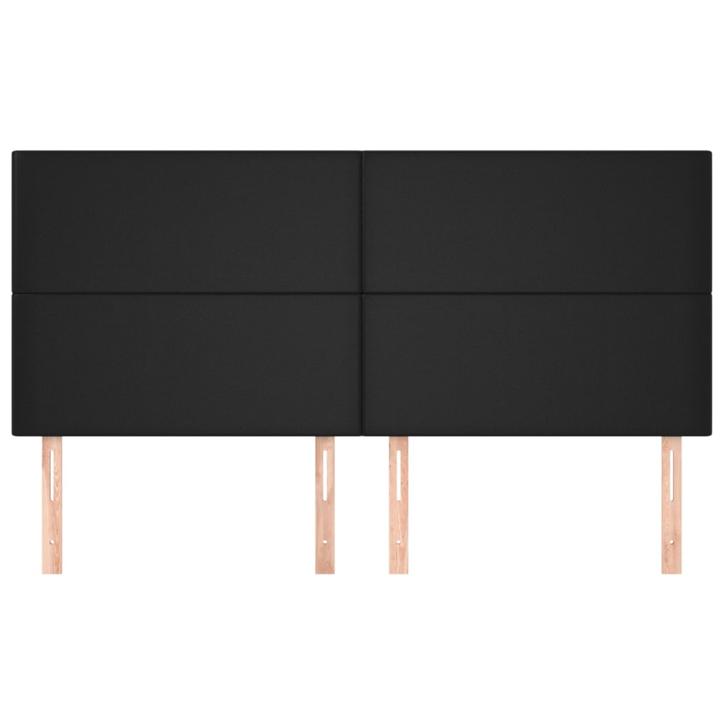 vidaXL Zagłówek czarny 180x5x118/128 cm skóra ekologiczna