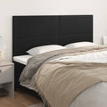 vidaXL Zagłówek czarny 180x5x118/128 cm skóra ekologiczna