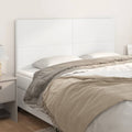vidaXL Zagłówek biały 180x5x118/128 cm skóra ekologiczna