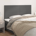 vidaXL Zagłówek szary 180x5x118/128 cm skóra ekologiczna
