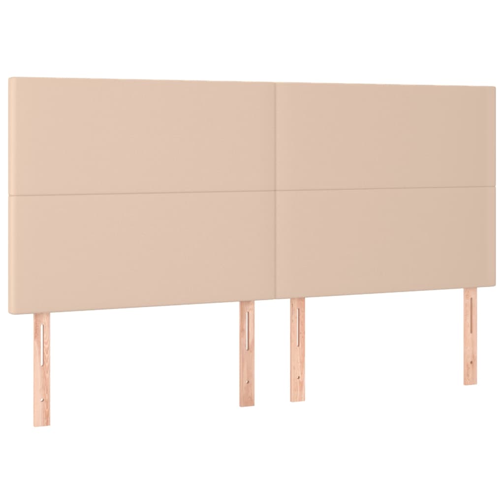 vidaXL Zagłówek cappuccino 180x5x118/128 cm skóra ekologiczna
