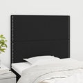 vidaXL Zagłówek czarny 80x5x118/128 cm tkanina