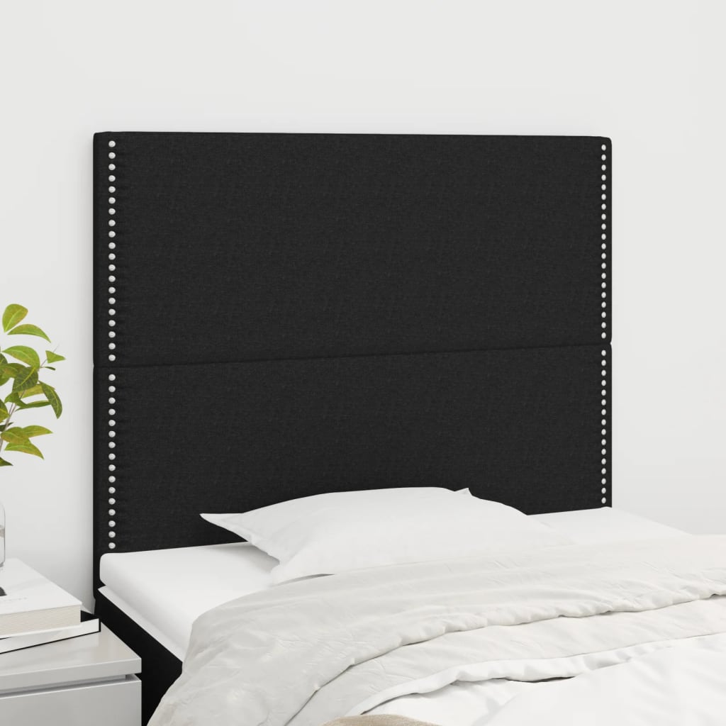 vidaXL Zagłówek czarny 80x5x118/128 cm tkanina