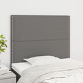 vidaXL Zagłówek ciemnoszary 90x5x118/128 cm tkanina