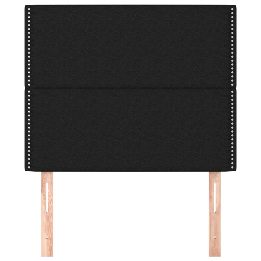 vidaXL Zagłówek czarny 90x5x118/128 cm tkanina