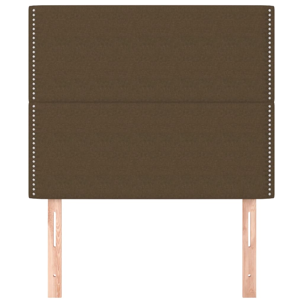 vidaXL Zagłówek ciemnobrązowy 90x5x118/128 cm tkanina