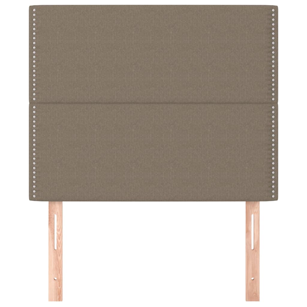 vidaXL Zagłówek taupe 90x5x118/128 cm materiał