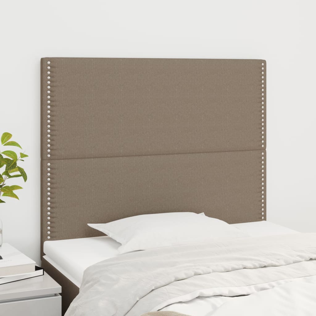 vidaXL Zagłówek taupe 90x5x118/128 cm materiał