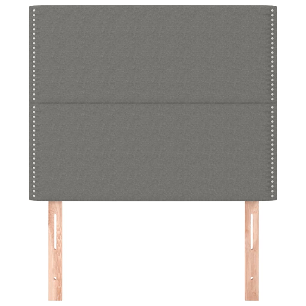 vidaXL Zagłówek ciemnoszary 100x5x118/128 cm tkanina