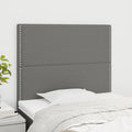 vidaXL Zagłówek ciemnoszary 100x5x118/128 cm tkanina