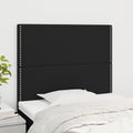 vidaXL Zagłówek czarny 100x5x118/128 cm tkanina