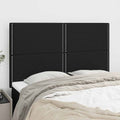 vidaXL Zagłówek czarny 144x5x118/128 cm materiał
