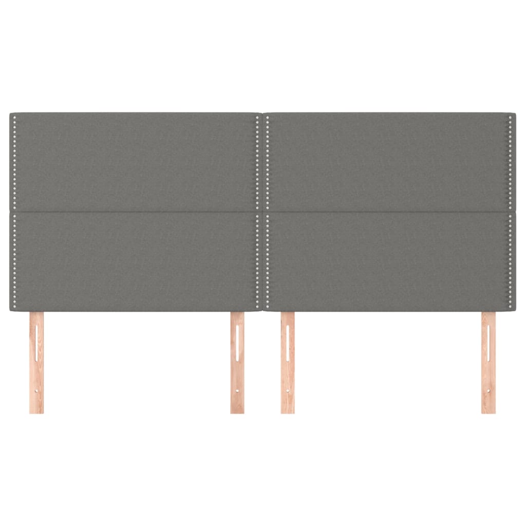 vidaXL Zagłówek ciemnoszary 180x5x118/128 cm materiał