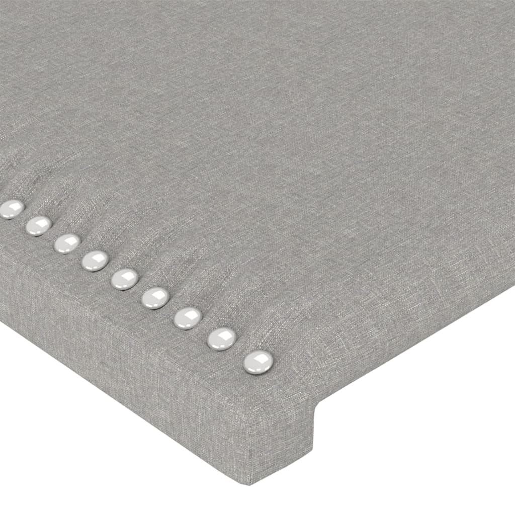 vidaXL Zagłówek jasnoszary 200x5x118/128 cm tkanina