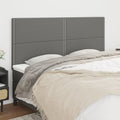 vidaXL Zagłówek ciemnoszary 200x5x118/128 cm tkanina