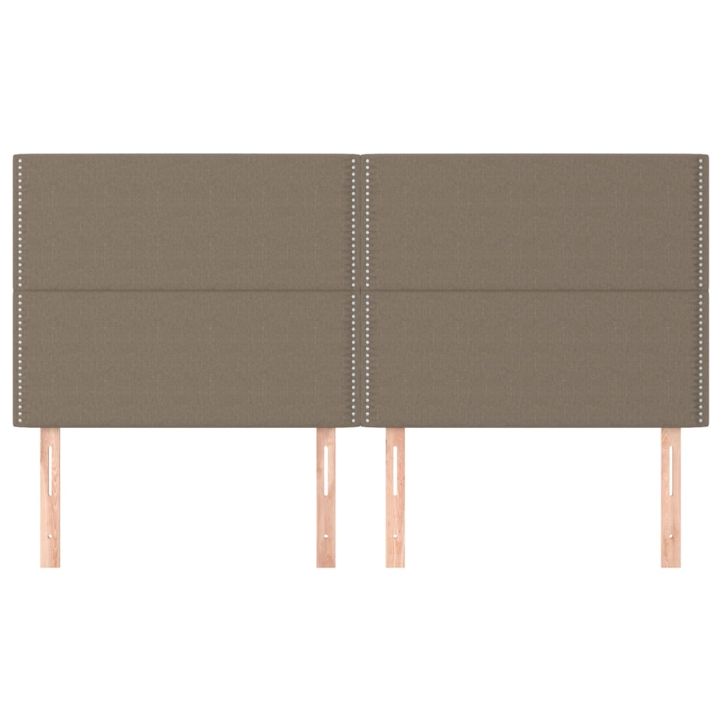 vidaXL Zagłówek taupe 200x5x118/128 cm materiał