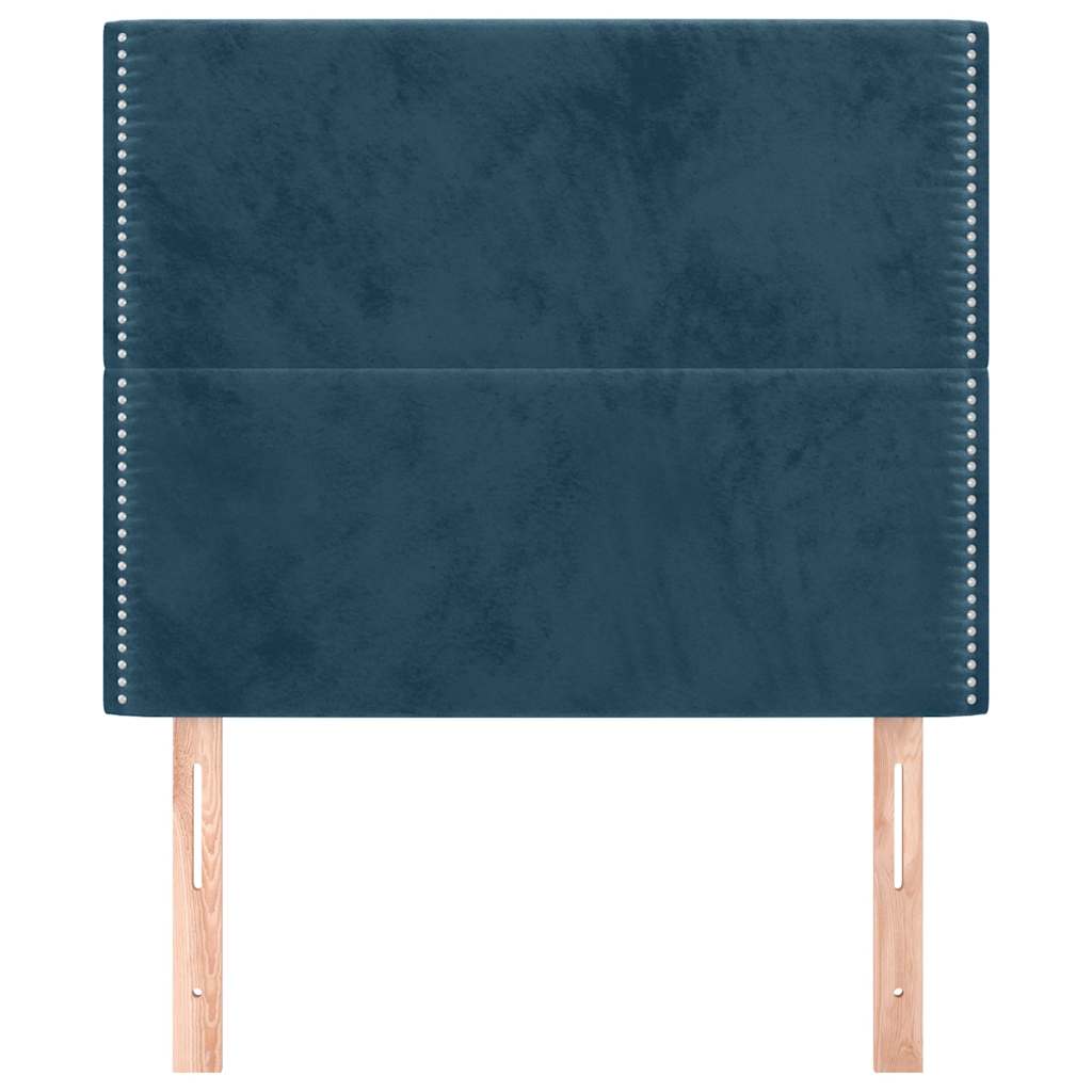 vidaXL Zagłówek granatowy 90x5x118/128 cm aksamit