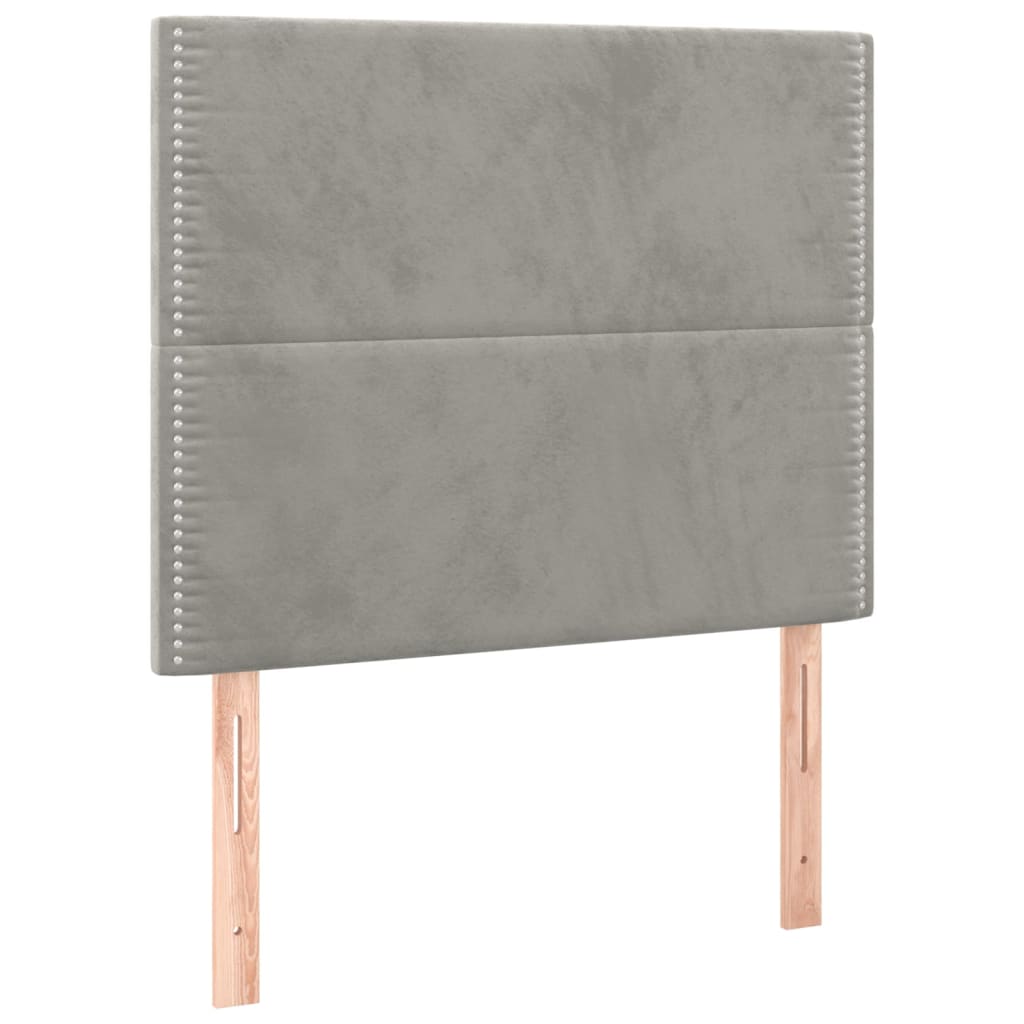 vidaXL Zagłówek jasnoszary 100x5x118/128 cm aksamit