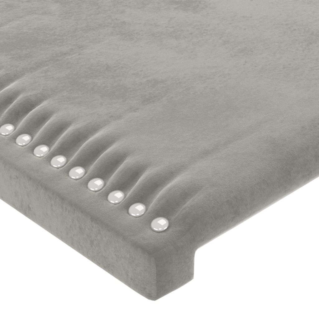 vidaXL Zagłówek jasnoszary 100x5x118/128 cm aksamit