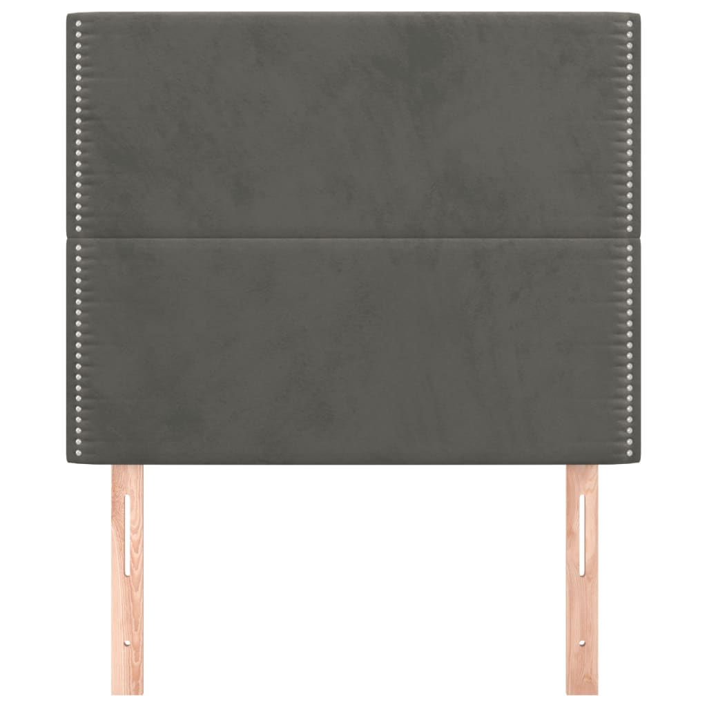 vidaXL Zagłówek ciemnoszary 100x5x118/128 cm aksamit