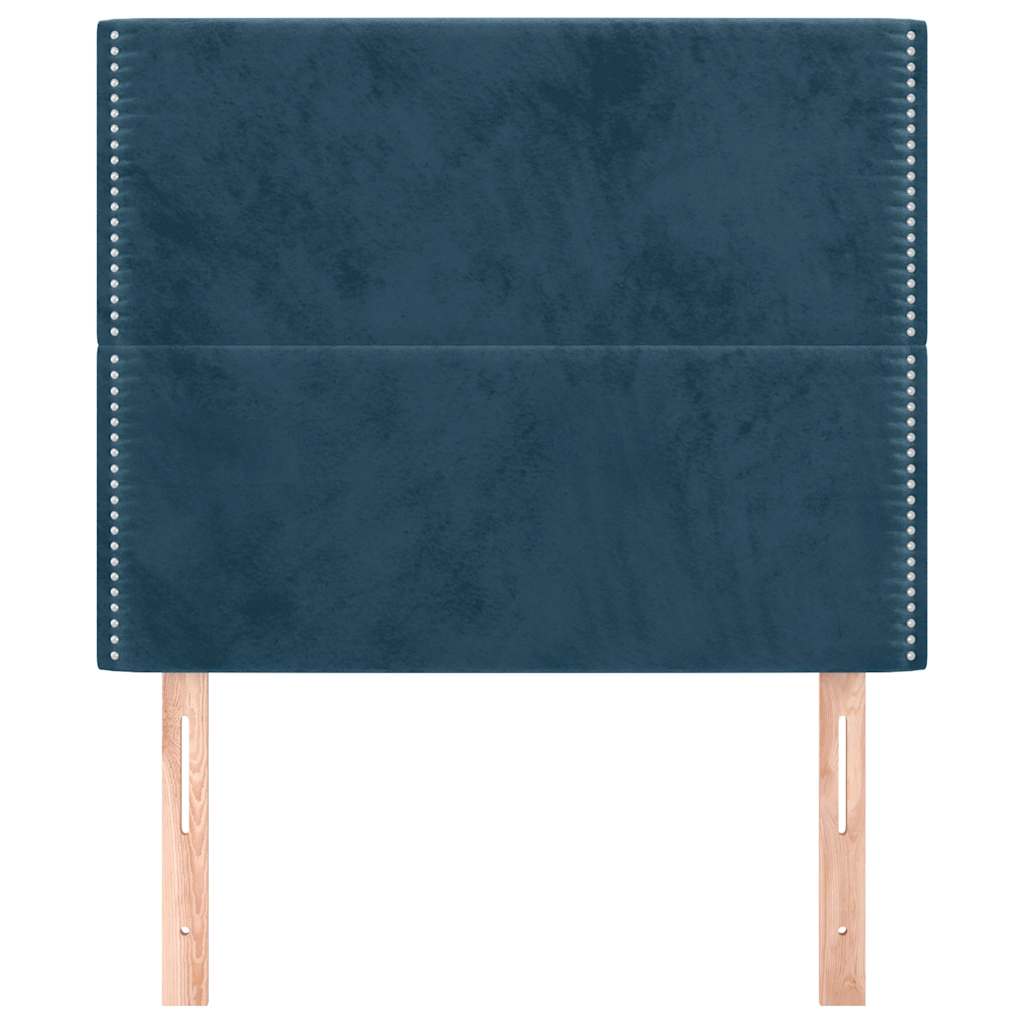 vidaXL Zagłówek granatowy 100x5x118/128 cm aksamit