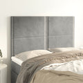 vidaXL Zagłówek jasnoszary 144x5x118/128 cm aksamit