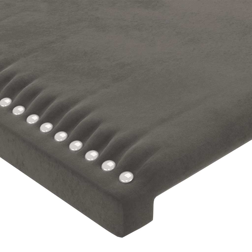 vidaXL Zagłówek ciemnoszary 144x5x118/128 cm aksamit