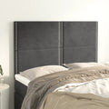 vidaXL Zagłówek ciemnoszary 144x5x118/128 cm aksamit
