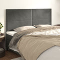vidaXL Zagłówek ciemnoszary 200x5x118/128 cm aksamit