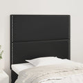 vidaXL Zagłówek czarny 90x5x118/128 cm skóra ekologiczna