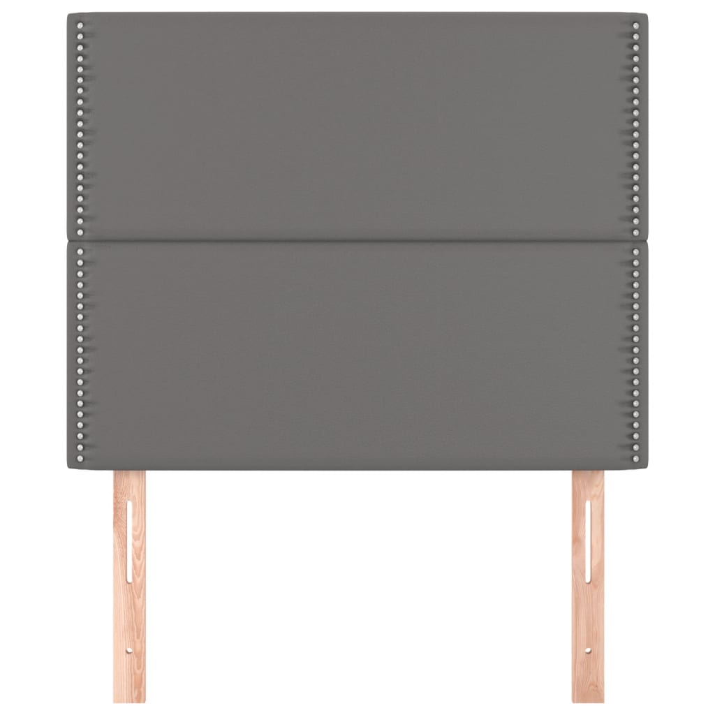 vidaXL Zagłówek szary 90x5x118/128 cm skóra ekologiczna