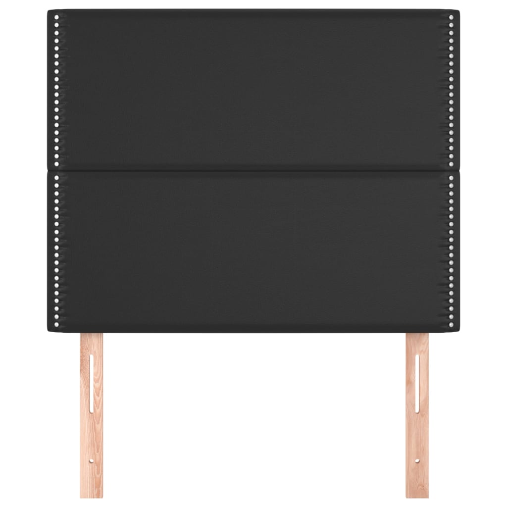 vidaXL Zagłówek czarny 100x5x118/128 cm skóra ekologiczna