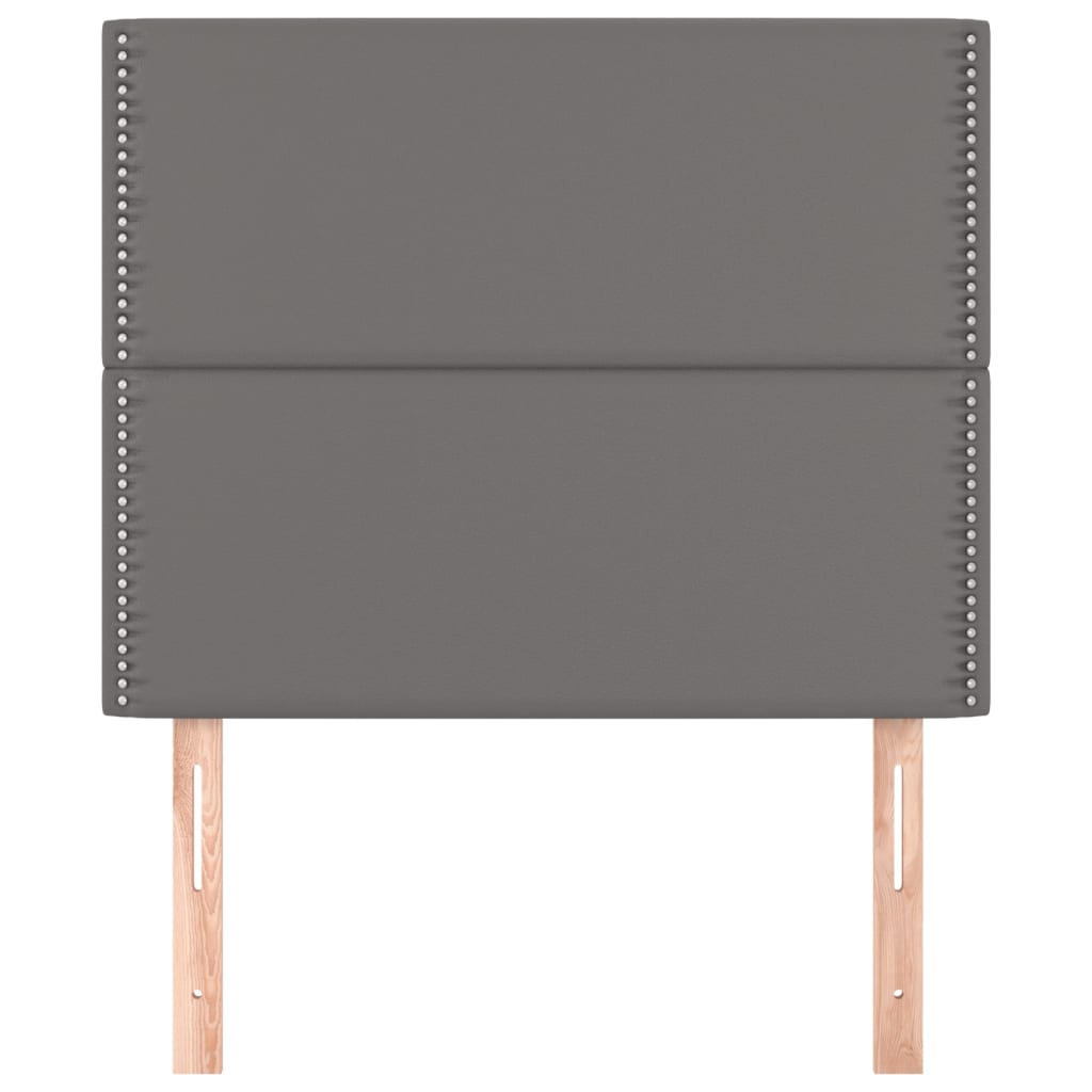 vidaXL Zagłówek szary 100x5x118/128 cm skóra ekologiczna