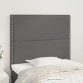 vidaXL Zagłówek szary 100x5x118/128 cm skóra ekologiczna