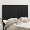 vidaXL Zagłówek czarny 144x5x118/128 cm skóra ekologiczna