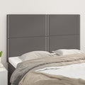 vidaXL Zagłówek szary 144x5x118/128 cm skóra ekologiczna
