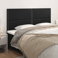 vidaXL Zagłówek czarny 200x5x118/128 cm skóra ekologiczna