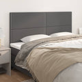 vidaXL Zagłówek szary 200x5x118/128 cm skóra ekologiczna