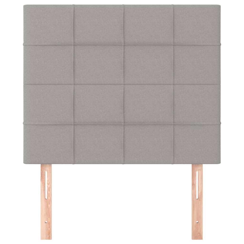 vidaXL Zagłówek jasnoszary 80x5x118/128 cm tkanina