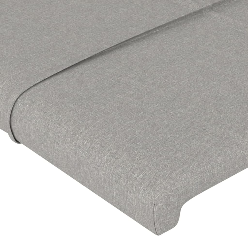 vidaXL Zagłówek jasnoszary 80x5x118/128 cm tkanina