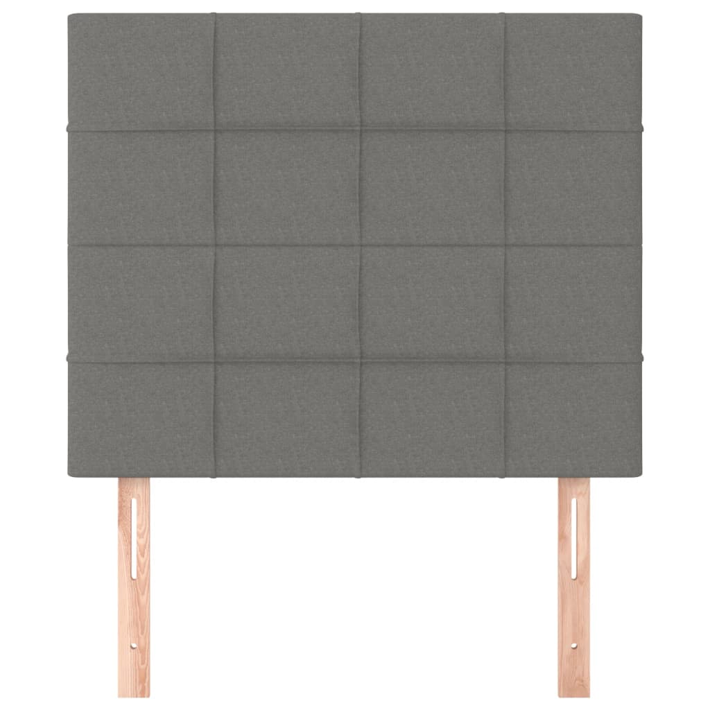 vidaXL Zagłówek ciemnoszary 80x5x118/128 cm tkanina
