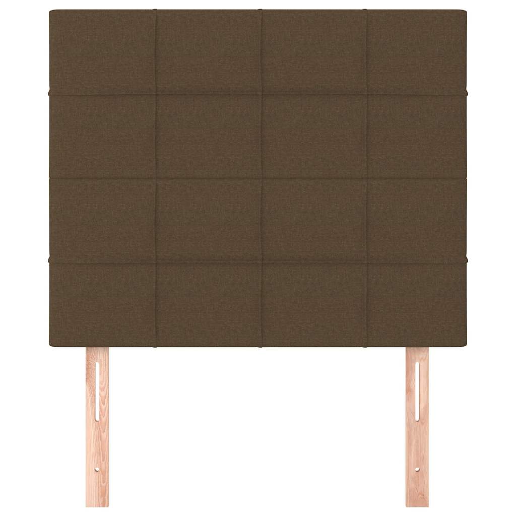 vidaXL Zagłówek ciemnobrązowy 80x5x118/128 cm tkanina
