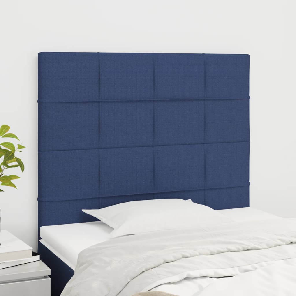 vidaXL Zagłówek niebieski 80x5x118/128 cm tkanina