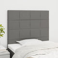 vidaXL Zagłówek ciemnoszary 90x5x118/128 cm tkanina