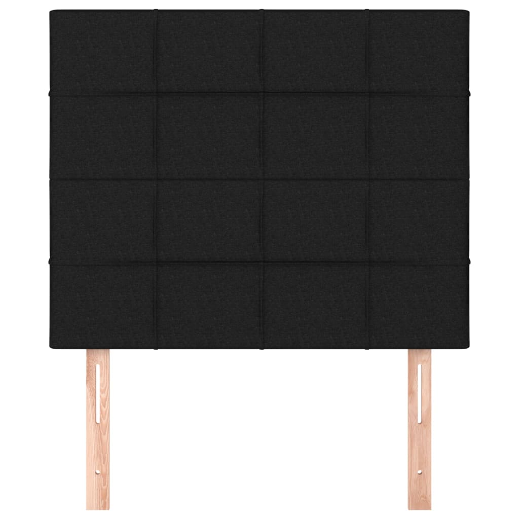 vidaXL Zagłówek czarny 90x5x118/128 cm tkanina