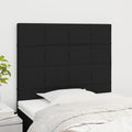 vidaXL Zagłówek czarny 90x5x118/128 cm tkanina