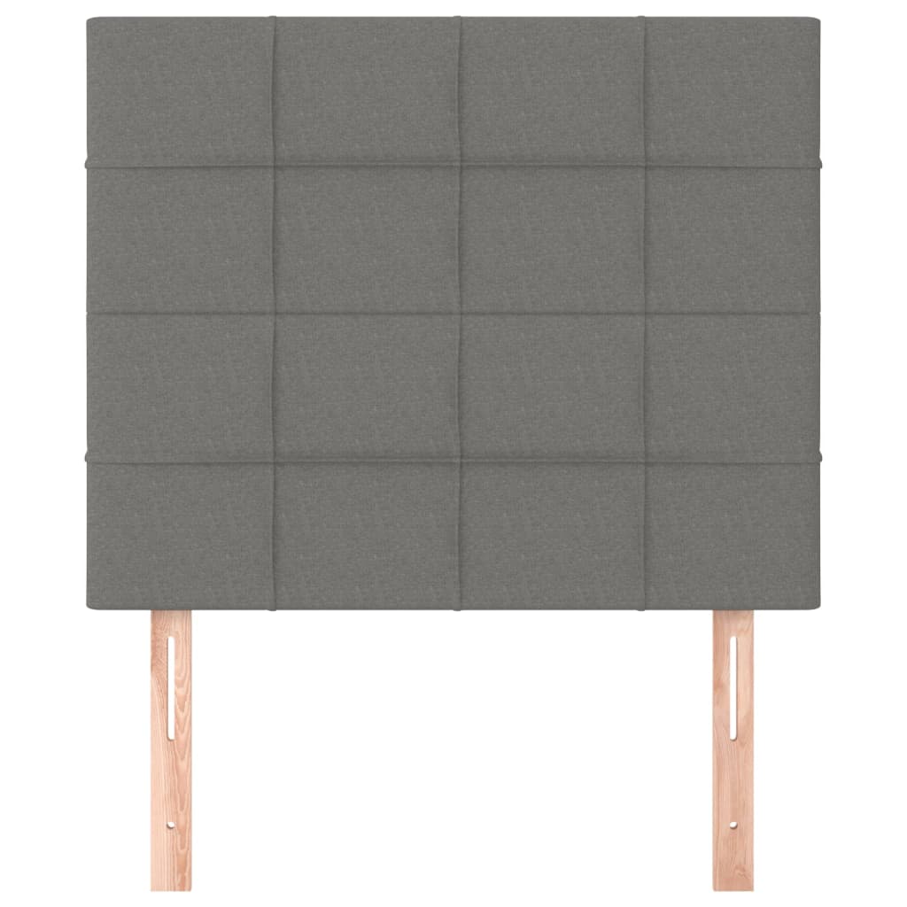 vidaXL Zagłówek ciemnoszary 100x5x118/128 cm tkanina