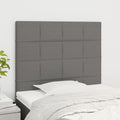 vidaXL Zagłówek ciemnoszary 100x5x118/128 cm tkanina