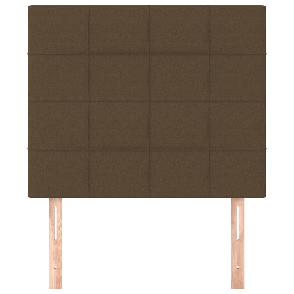 vidaXL Zagłówek ciemnobrązowy 100x5x118/128 cm tkanina