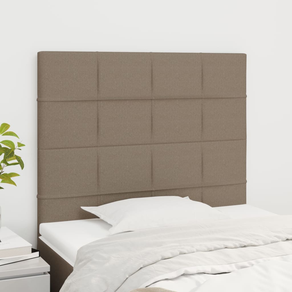 vidaXL Zagłówek taupe 100x5x118/128 cm materiał